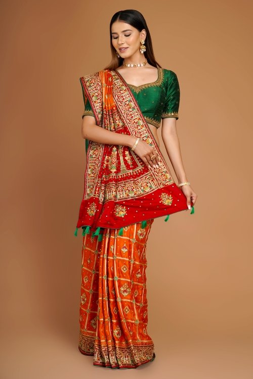 Gharchola wedding outlet saree