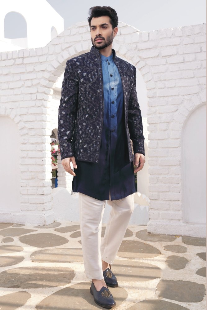 Buy online Green Printed Silk Nehru Jacket from Jackets for Men by Veera  Paridhaan for ₹1109 at 65% off | 2024 Limeroad.com