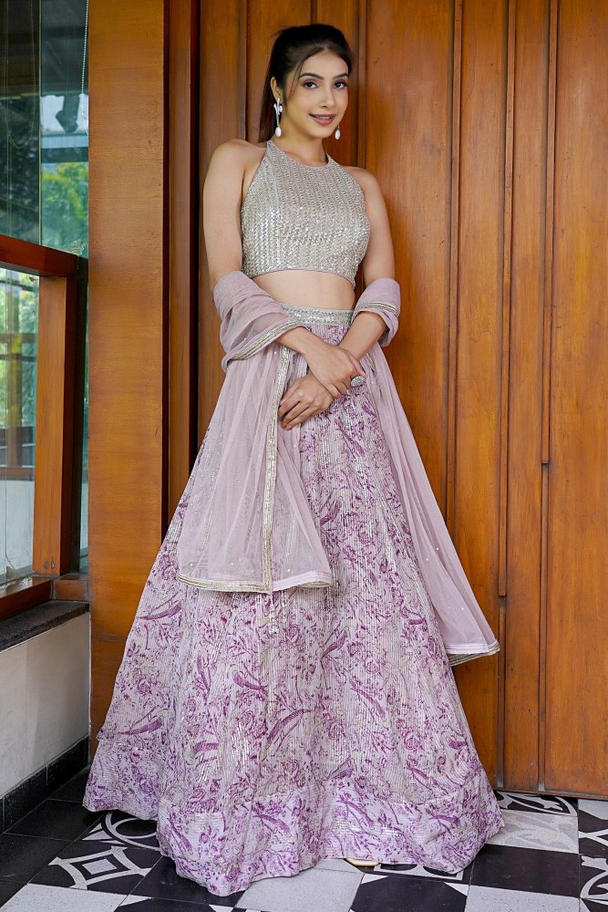 Lilac lengha on sale