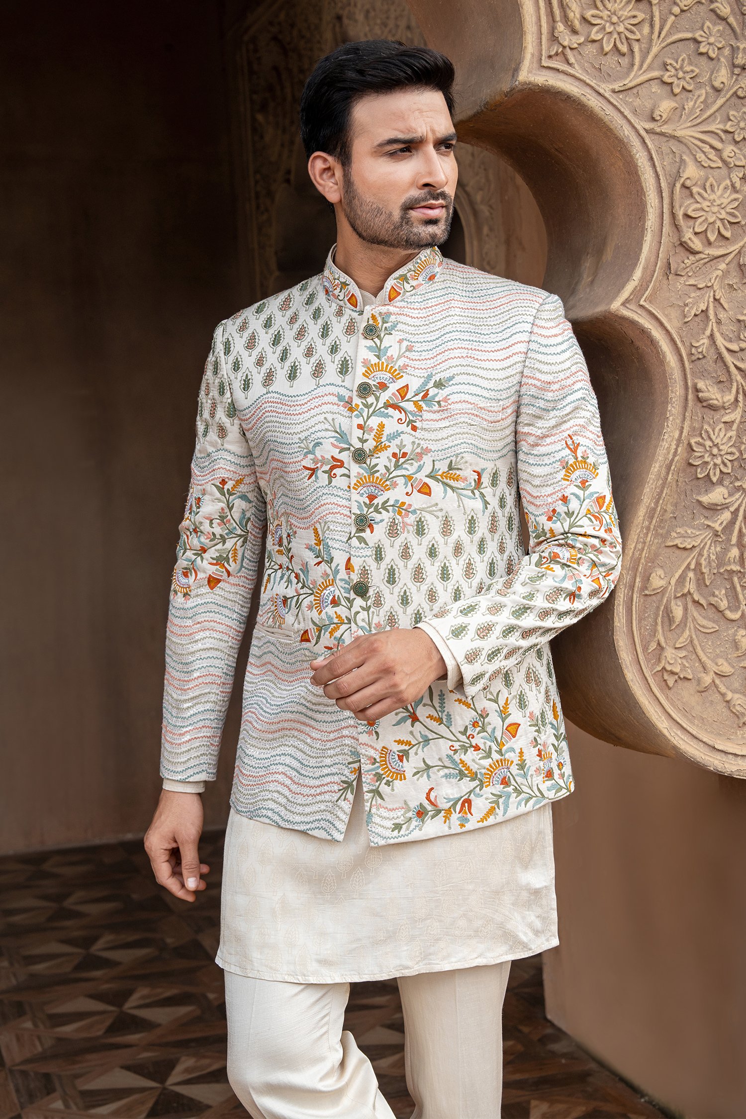 Jodhpuri kurta pajama white on sale