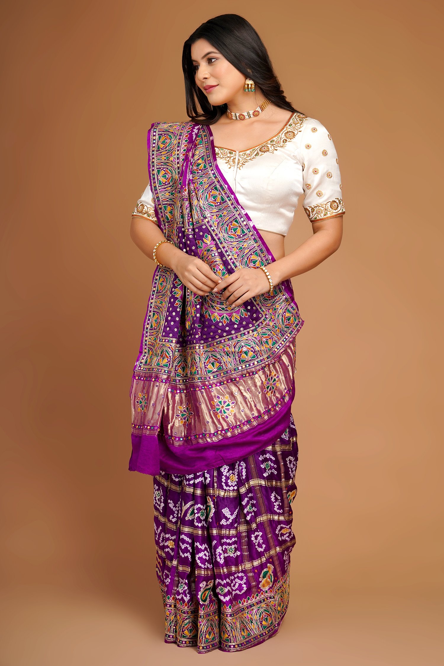 Linen Checks Sarees: Buy Latest Linen Checks Saree in India