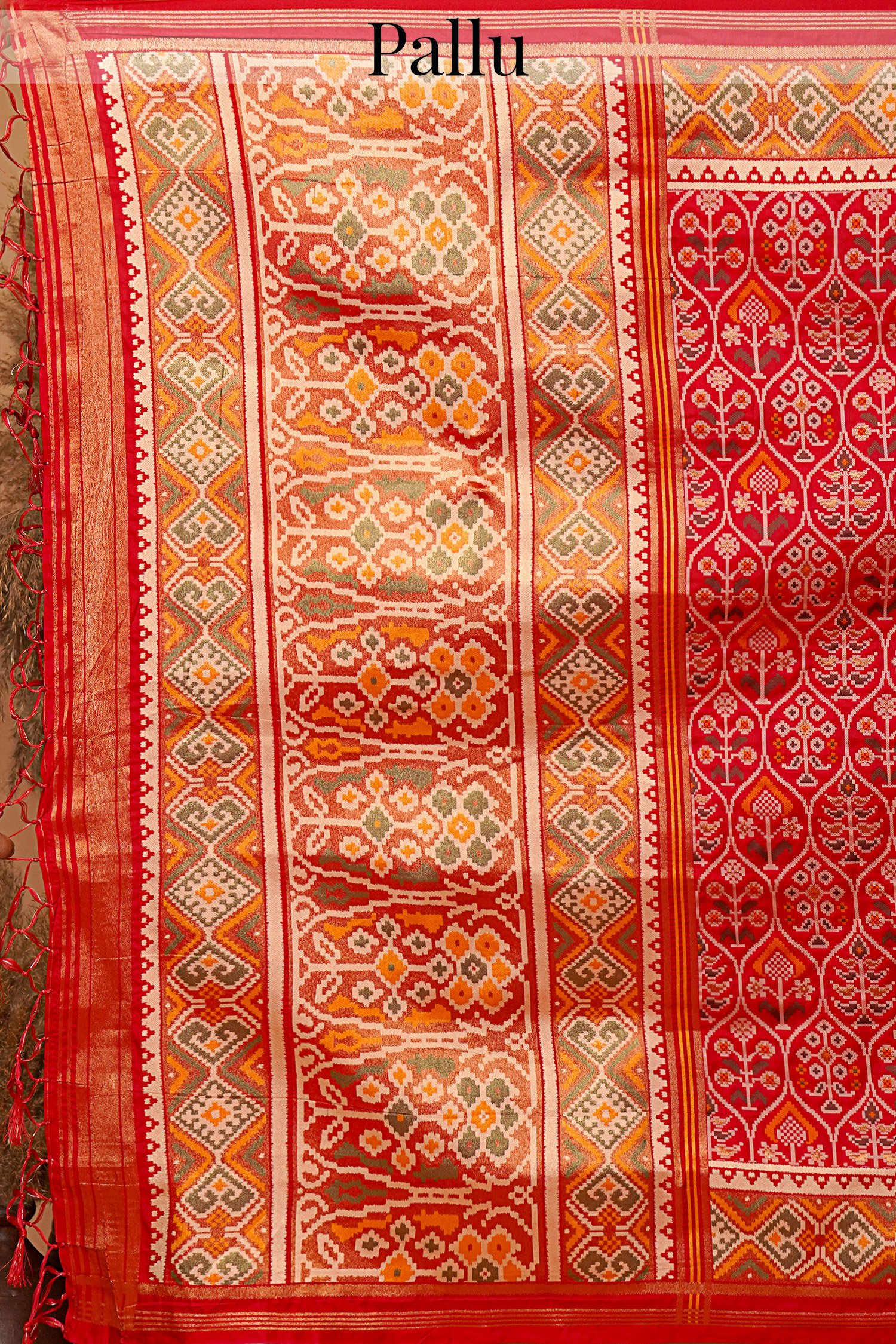 Authentic Vintage Indian Patola Elephant & Birds Printed Beautiful Saree 100% Pure offers Silk Fabric Patola Sari Woven Wedding Saree From Gujarat