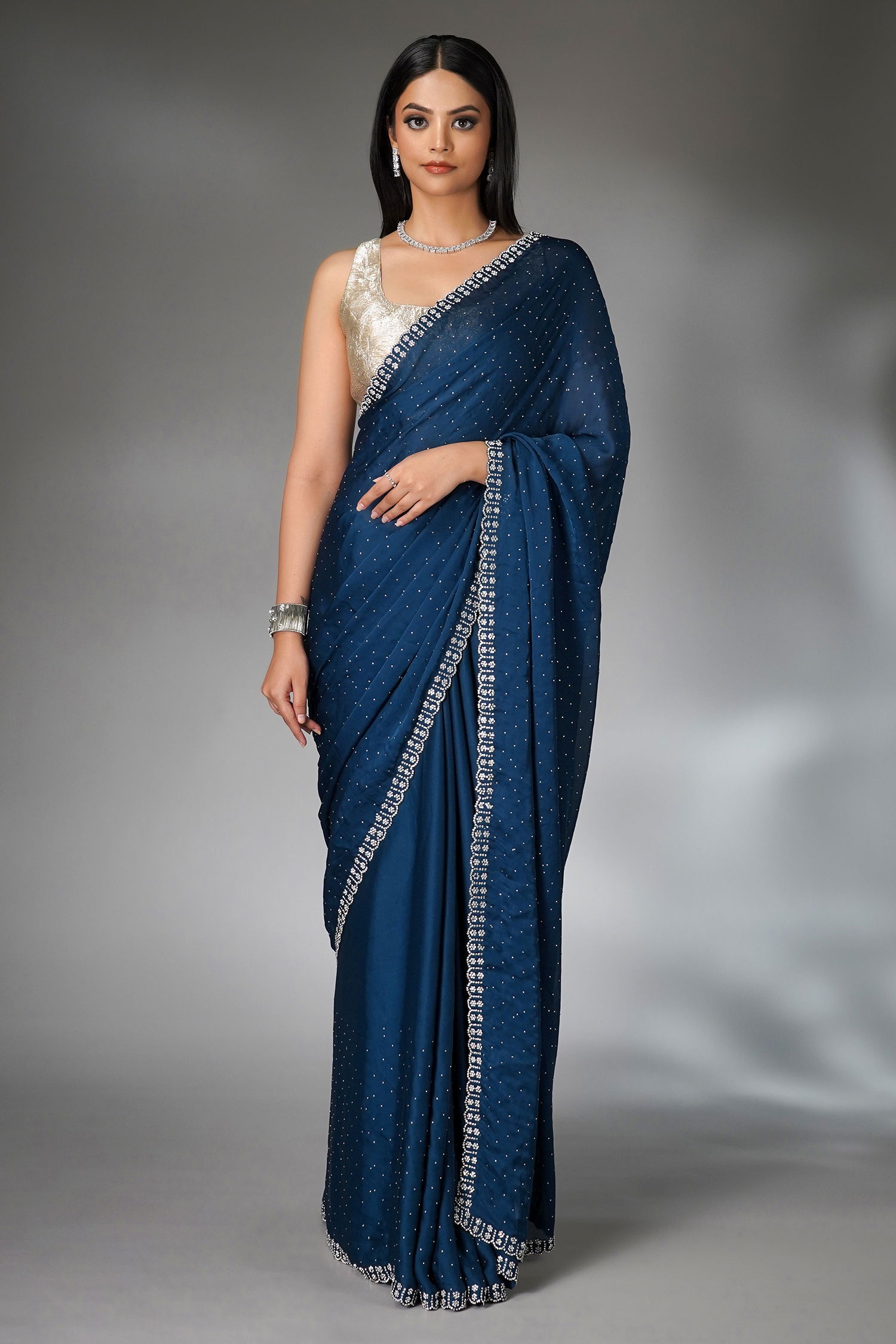 Gowing high quality aesthetic Aasopalav saree